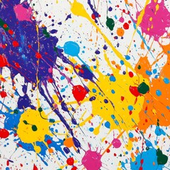 Poster - Seamless paint splatter pattern