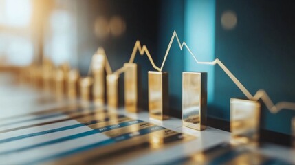 Aufkleber - Modern Financial Data Visualization with Bar Charts and Graphs