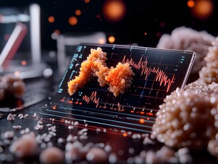 Poster - Rhythmic oscillations of tectonic plate movement captured by seismograph monitoring visualized through complex waveforms angular mineral structures