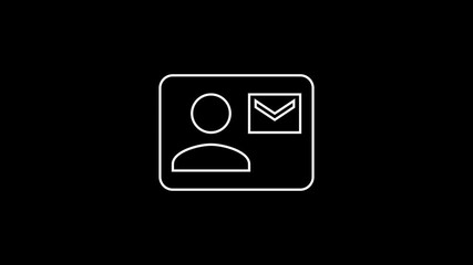 Poster - Contact email icon, representing email communication, messaging, or contact information in a simple, clear design.