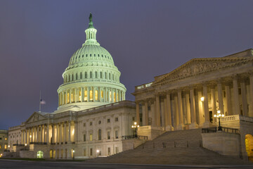 Wall Mural - US Capitol Building at night - Washington D.C. United States