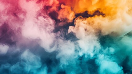 Fototapete - Colorful Abstract Smoke Background with Vibrant Swirling Patterns