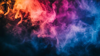 Fototapete - Colorful Smoke Patterns in Abstract Swirling Background Design