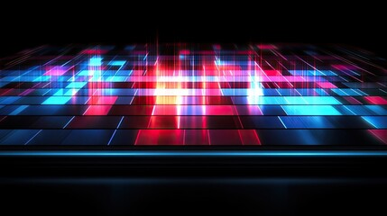 Poster - Abstract Digital Background with Colorful Light Effects and Patterns