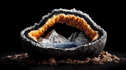 Poster - Detailed seismographic visualization showcasing the complex and dynamic layers of the Earth s interior including the core mantle and crust