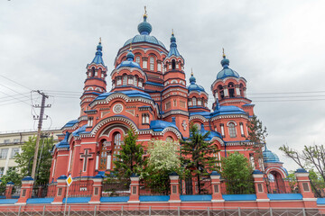 Wall Mural - The Kazan (or Kazansky) Temple (or the Temple of the Kazan Icon of the Mother of God). Irkutsk city, Irkutsk region, Russia.