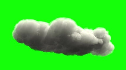 Canvas Print - cloud on green screen background