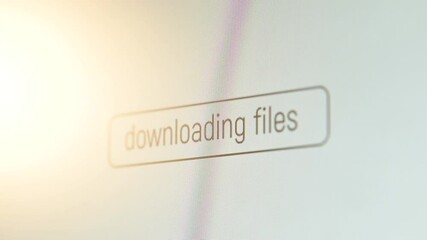 Poster - Icon of downloading files on computer screen then connection error message appeared. Concept of downloading files from the internet, connection problems