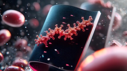 Poster - Flexible Graphene Displays A Cutting Edge Technology Flat Design Showcasing the Innovative Potential of Flexible Transparent and Futuristic Electronic Interfaces