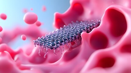 Poster - innovative 3d rendered graphene showcasing its potential in renewable energy and advanced solar cell