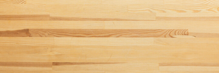 Fototapete - A minimalist wooden texture backdrop, offering soft tones and a clean surface for creative design, top view, copy space
