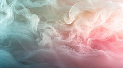 Poster - Abstract Pastel Swirls of Sheer Fabric