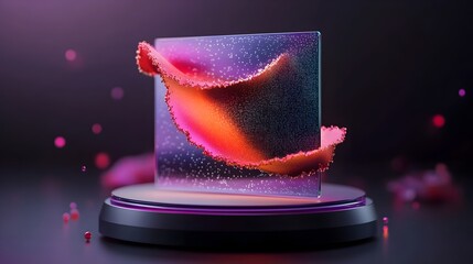 Poster - Transparent Graphene Display Screen a Cutting Edge Technology Showcasing Layered Graphene Structure Enhancing Flexibility and Durability in a Flat Modern Design