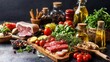 © Juan - Rustic Mediterranean ingredients on a wooden board