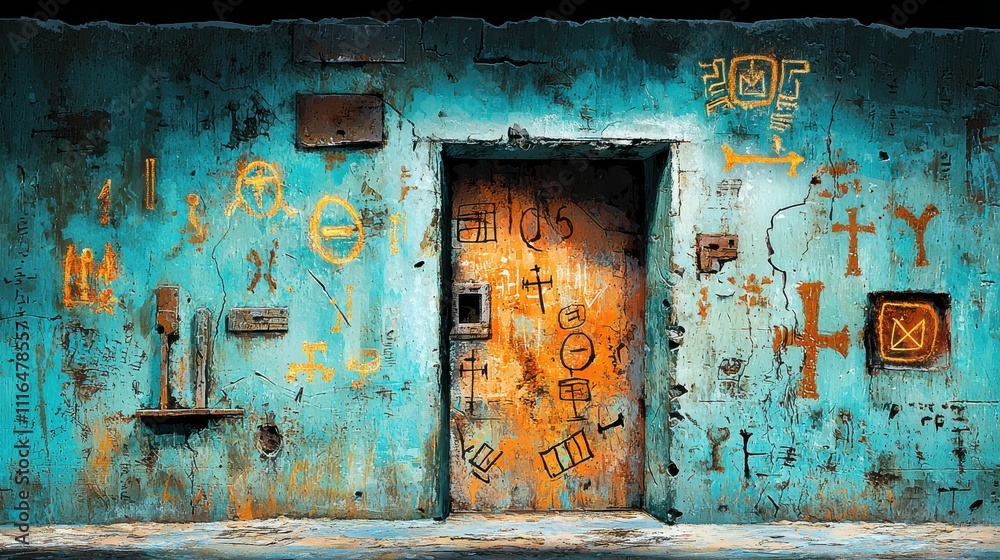 Exploring an ancient tomb with glowing symbols mysterious location ...