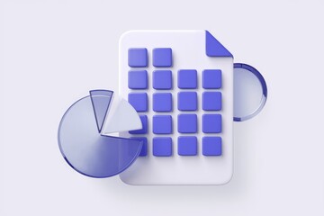 Aufkleber - 3D data visualization for business analytics and analysis.