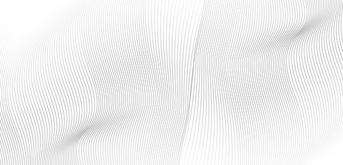 Wall Mural - curved wavy lines tech futuristic motion background. Abstract wave element for design. Wave with lines created using blend tool. Curved wavy line png