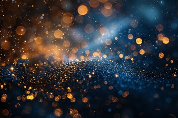 Wall Mural - a mesmerizing blend of vibrant cosmic lights and sparkling particles vividly illuminated against a d