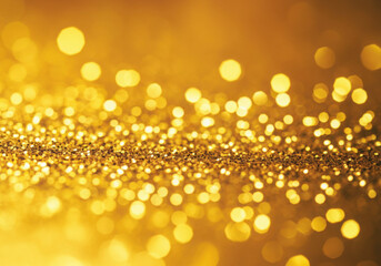 Poster - Golden glitter texture creating a festive and sparkling background, ideal for celebrations and holidays