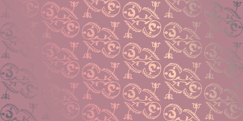 Poster - Elegant floral pattern with vintage design. Subtle gradient background with ornamental motifs.