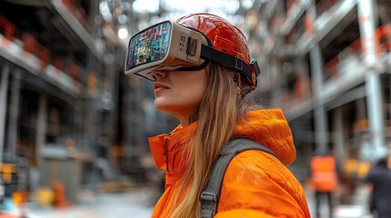 Poster - Construction workers use AR and holograms for improved building projects