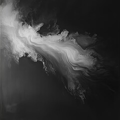 Leinwandbilder - Smoke fragments on a black background. Ghostly. special smoke effect for advertising, explosions or general use for important images