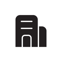 Wall Mural - building icon flat line illustration
