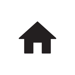 Wall Mural - home icon flat line illustration