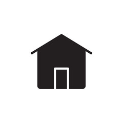 Wall Mural - house icon flat line illustration