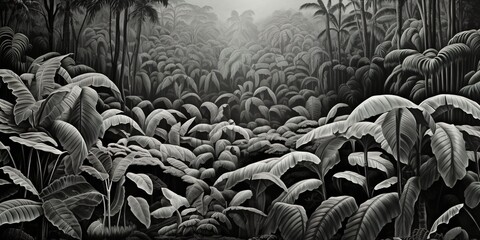 Poster - tropical forest with trees