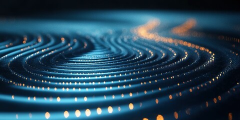 Poster - Vibrant patterns created by light reflections on a textured surface during a nighttime display