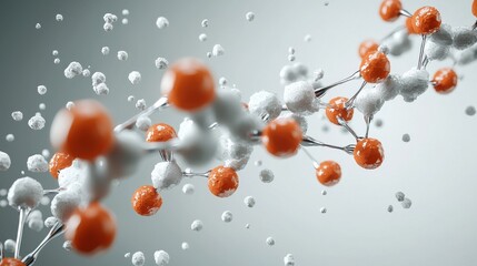 Aufkleber - Exploring hemoglobin molecular model detailed standard representation scientific visualization laboratory environment 3d perspective biochemical structure