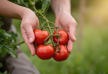 Poster - tomatoes in hand