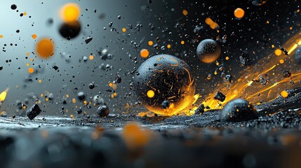 Aufkleber - Observing a dynamic molecular reaction in a liquid environment a scientific study of molecular interactions and energy transfer