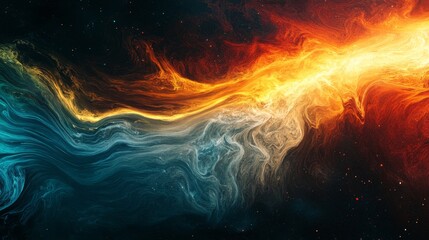 Poster - Striking Visualization of Solar Storms with Vibrant Color Dynamics