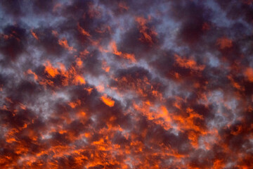 Wall Mural - fiery sunset