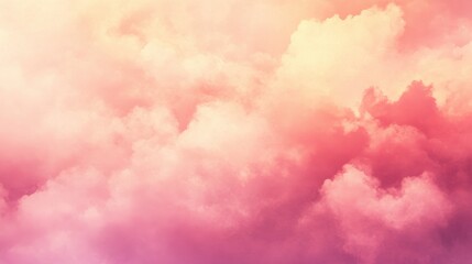 Wall Mural - soft, pastel pink and orange cloudscape, dreamy, ethereal, textured background.