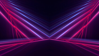 Abstract neon background. Hyper Speed ​​Space Travel Concept.