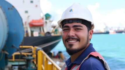 Poster - A crew members testimonial on the positive impact of the ships focus on crew welfare and adherence to international labor standards ensuring a safe and respectful working