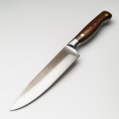 coltello da cucina su sfondo bianco. cucina.