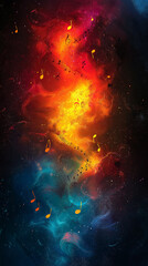 Wall Mural - music notes on an abstract background