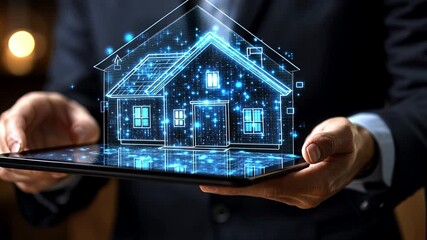 Poster - digital house presentation showcasing innovative design technology in a professional setting
