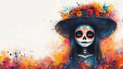 Wall Mural - Day of the Dead Celebration Art