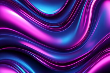 Poster - A vibrant abstract background with flowing waves of pink and blue, creating a dynamic and energetic visual effect.