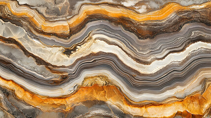 Wall Mural - Natural rock pattern with layers of mineral deposits in earthy colors, capturing geological textureshigh quality image