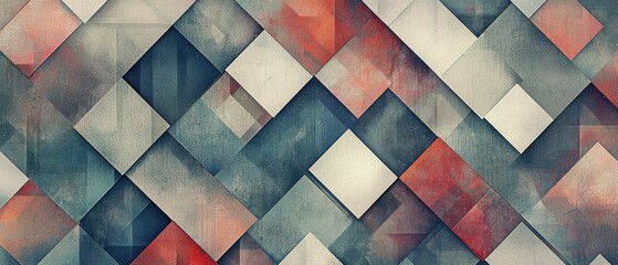 Poster - Artistic exploration of dynamic overlapping squares with color gradients in digital design