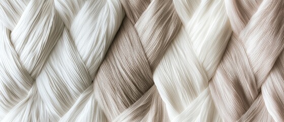 Poster - Chevron patterns in soft neutrals elegant and minimalist textile art design