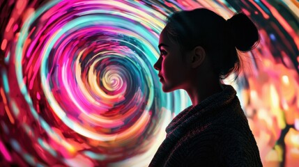 Poster - Spinning digital spirals inspire student creativity in a vibrant learning space