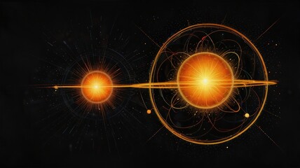 Wall Mural - binary stellar system