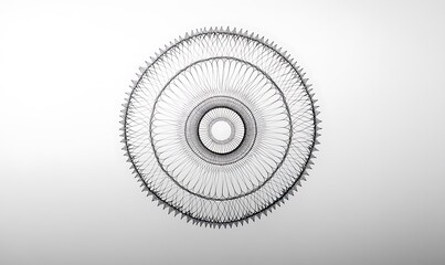Poster - A circular, intricate design made of thin wires, showcasing a blend of art and craftsmanship.